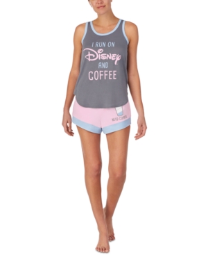 Disney Disney & Coffee Tank Top & Shorts Pajama Set