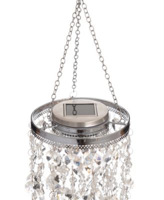 Solar Lighted Jewel Beaded Wind Chime or Chandelier Hanging Decor