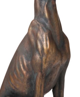 Sitting Grayhound Dog Statue