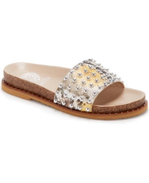 Vince Camuto Women's Kortlen Studded Footbed Slide Sandals Women's Shoes
