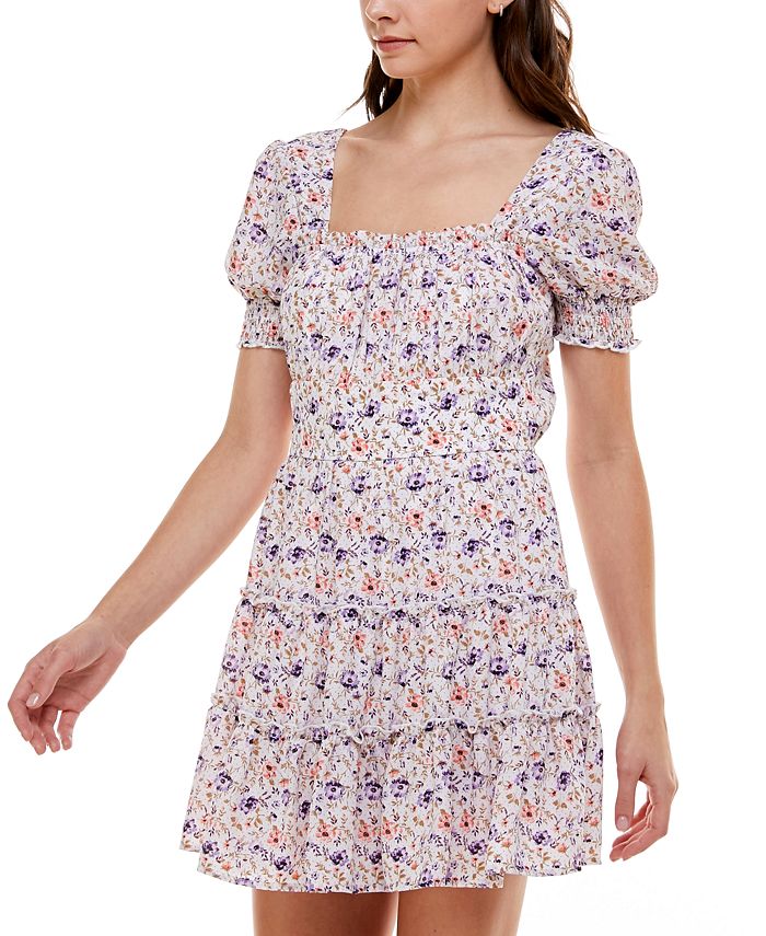 Floral Print Babydoll Dress