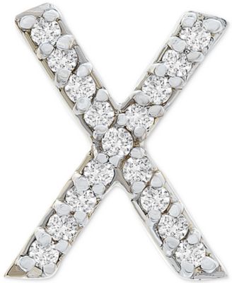 Wrapped Diamond Initial Single Stud Earring 120 ct tw in 14k Gold Created for Macys - X 600$