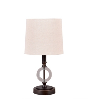 Fangio Lighting Crystal Table Lamp With Usb Port In Oil Rubbed Bronze