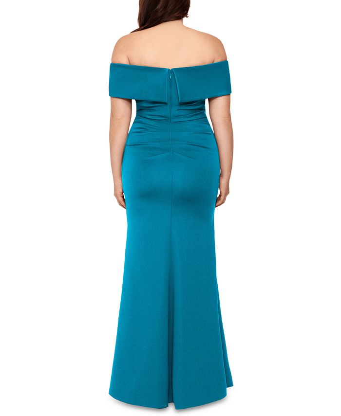 XSCAPE Plus Size Off-The-Shoulder Gown & Reviews - Dresses - Plus Sizes ...