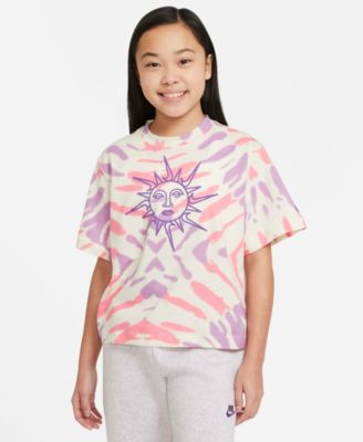 Nike - Big Girls Sportswear Tie-Dyed T-Shirt