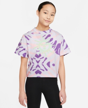 Nike Big Girls Sportswear Tie-Dyed T-Shirt