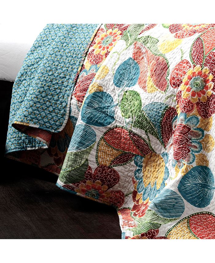 Lush Décor Layla Cotton 3 Piece Quilt set, King Macy's