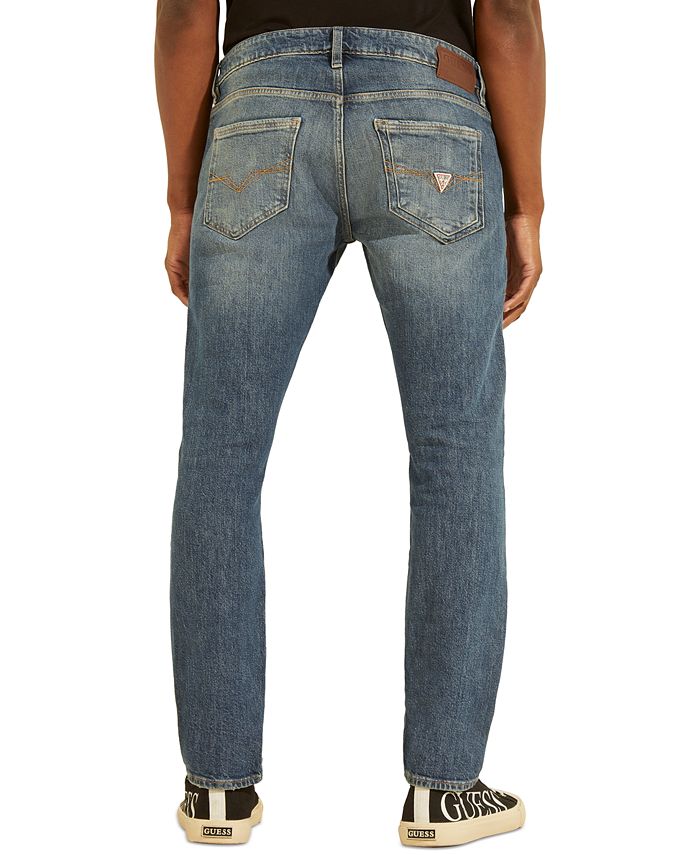 GUESS Men's Skinny-Fit Eco Destroyed Jeans - Macy's