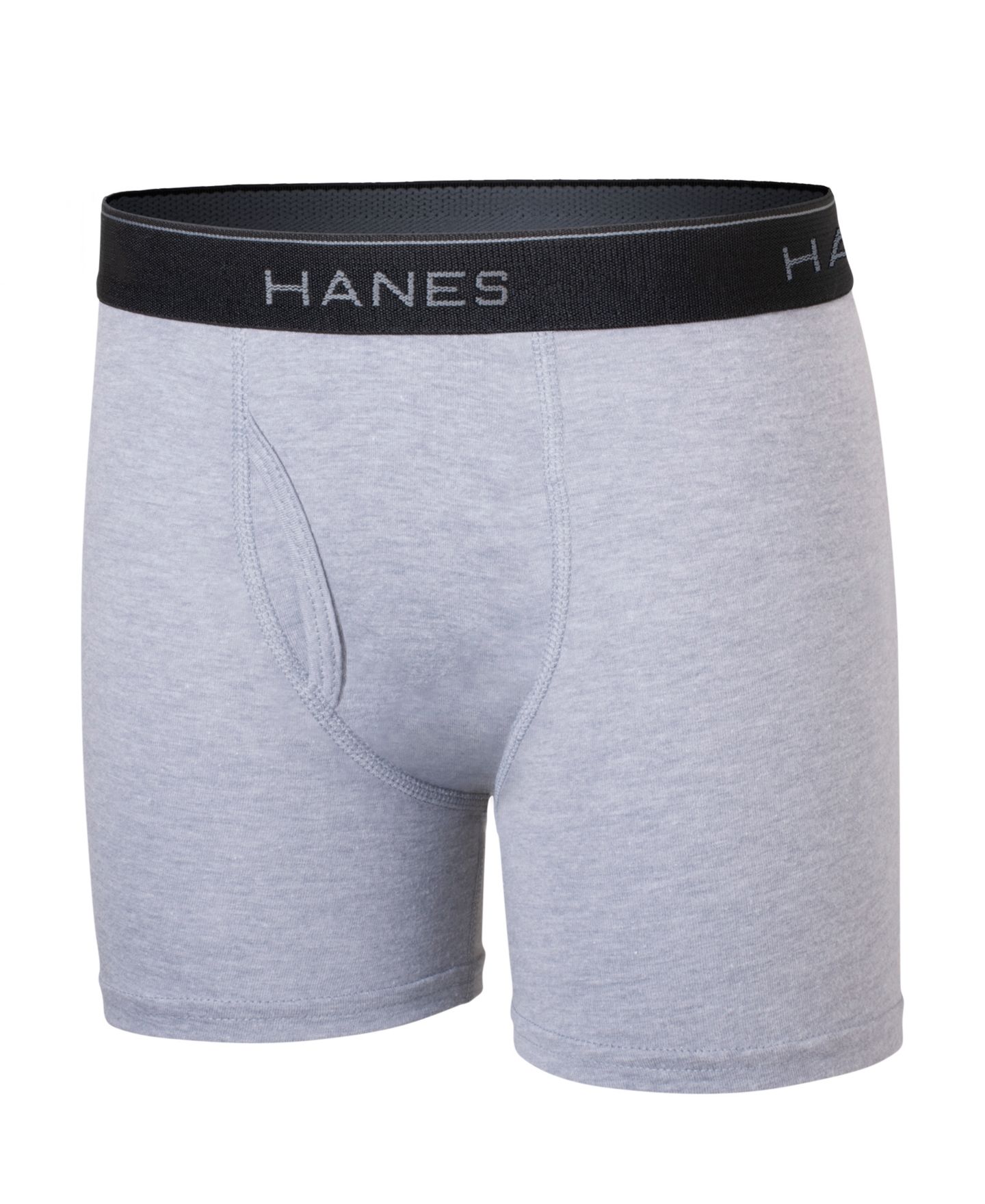 Трусы-боксеры Big Blend для детей, хлопок — Hanes, цвет: Чёрный / Серый — фото 4