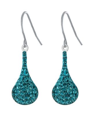 Giani Bernini - Pave Crystal Wire Teardrop Earrings in Sterling Silver