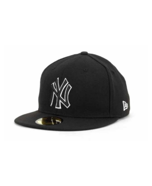 New Era New York Yankees Black and White Fashion 59FIFTY Cap