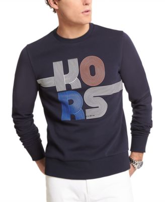 Michael Kors - Men's Stacked Stripe Logo-Print Sweatshirt