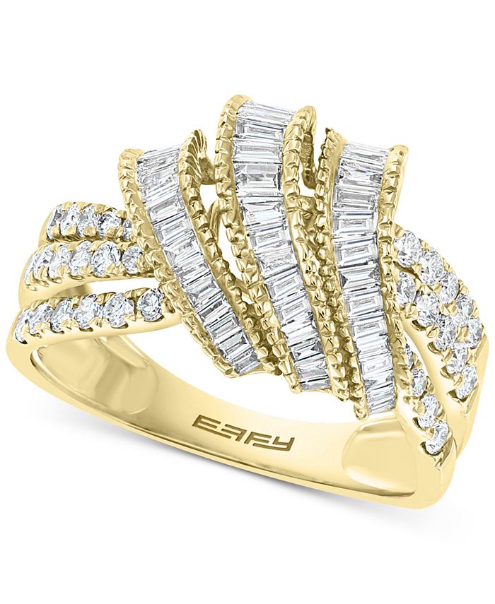 EFFY Collection - Diamond Baguette Statement Ring (7/8 ct. t.w.) in 14k Gold