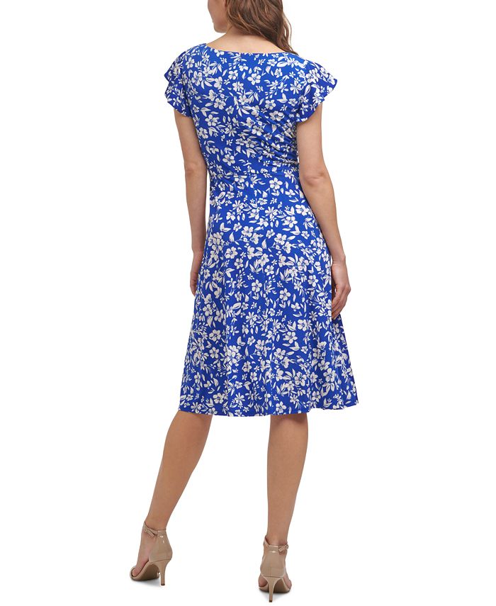 Jessica Howard Floral-Print A-Line Dress - Macy's