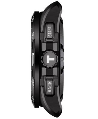 Men's Swiss T-Touch Connect Solar Black Rubber Strap Smart Watch 48mm