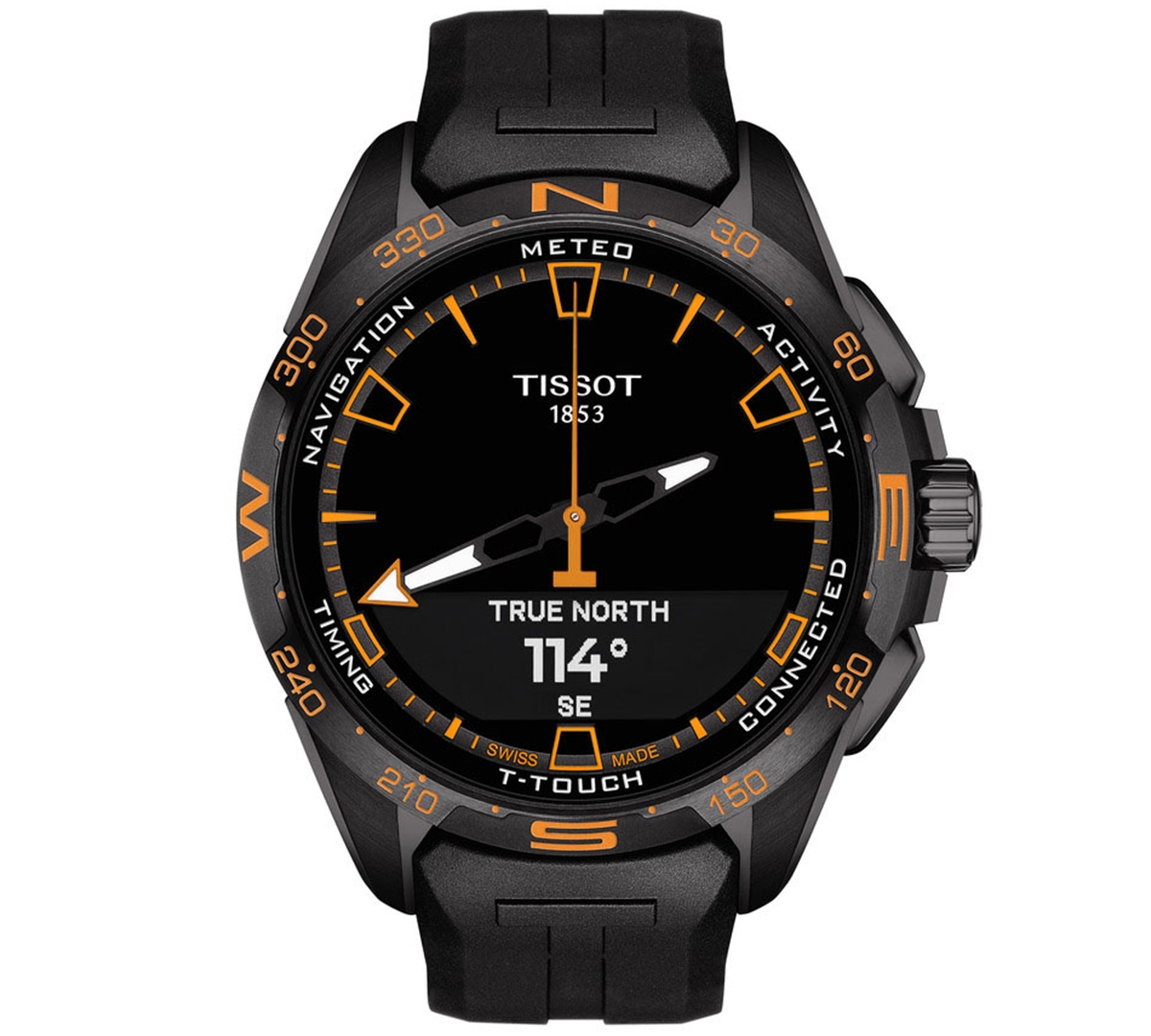 Shop Tissot Men's Swiss T-touch Connect Solar Black Rubber Strap Smart Watch 48mm