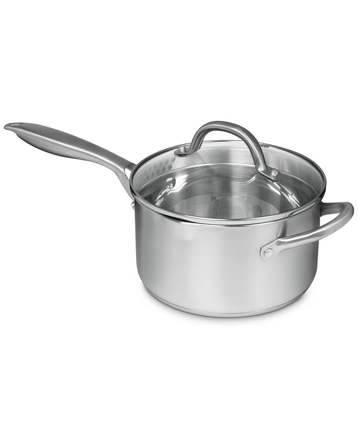 Kohls THE BIG ONE 2.0 Qt. Stainless Steel Saucepan Pot Pour Spout No Lid  NICE!