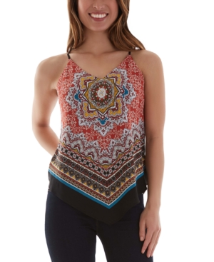 Bcx Juniors' Printed Scarf Top