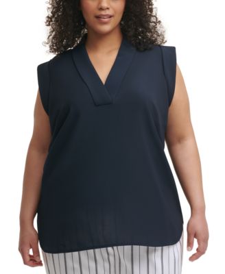 Calvin Klein - Plus Size V-Neck Sleeveless Top