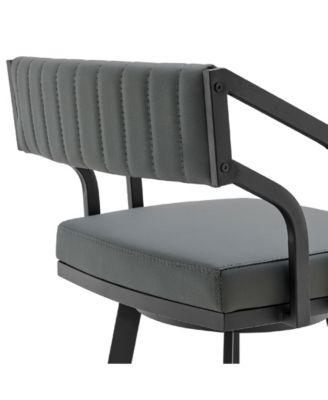 Scranton Swivel Modern Metal and Faux Leather Bar and Counter Stool