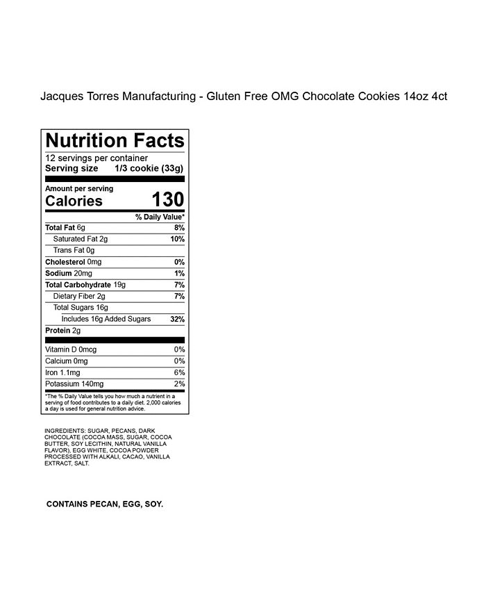 Jacques Torres Gluten Free OMG Chocolate Cookies, 14 oz. Macy's