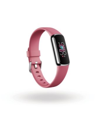 Fitbit Luxe Fitness Tracker in Platinum with Orchid Wrist Band