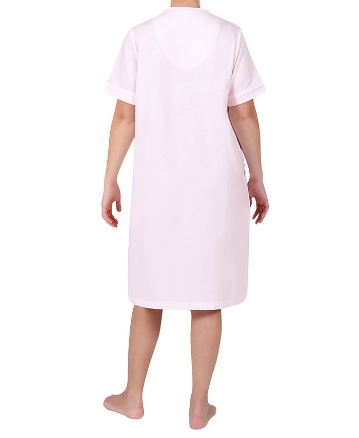 Miss Elaine ShortSleeve Short Knit Zipper Robe Macy's