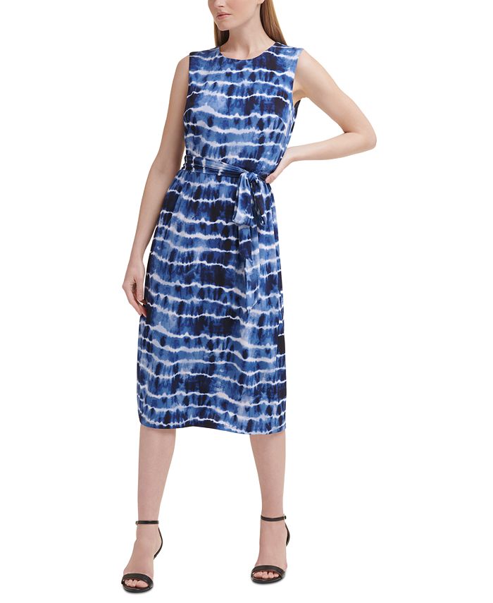 Jessica Howard Petite Printed Midi Dress - Macy's