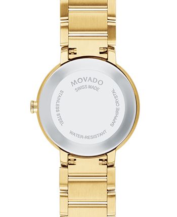 Movado - Women's Swiss Sapphire Gold PVD Bracelet Watch 28mm