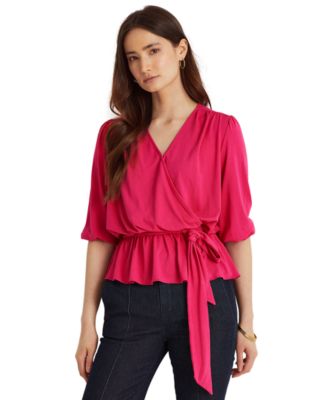 ralph lauren faux wrap top