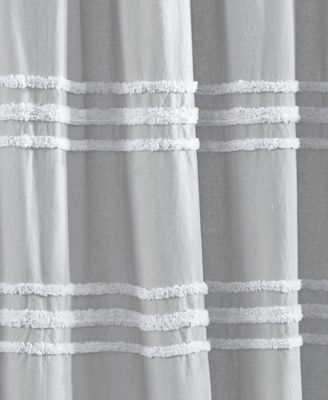 Chenille Stripe Shower Curtain, 72" x 72"