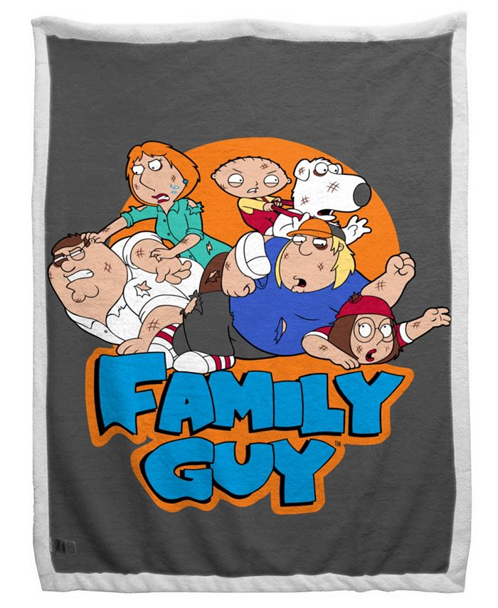 Family Guy Sherpa Back Blanket, 60" x 90" Macy's