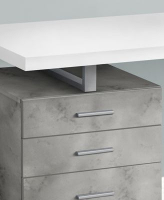 Desk with 3 Storage Drawers and Floating Desktop