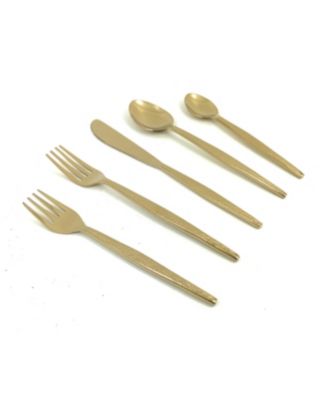 20 Piece Gold Flatware Set, Service for 4
