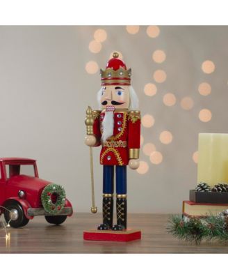 Traditional Christmas Nutcracker King with Sceptre