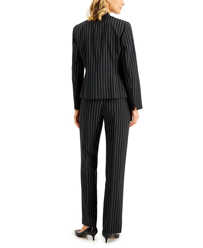 Le Suit Striped StandCollar Pantsuit Macy's