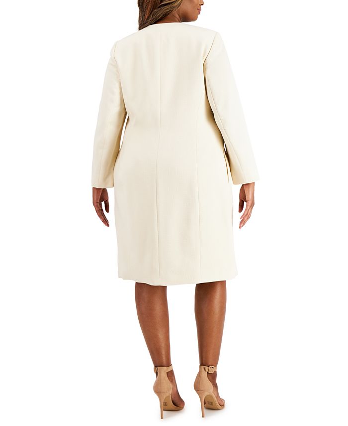 Le Suit Plus Size Topper-Jacket Jacquard Dress Suit - Macy's