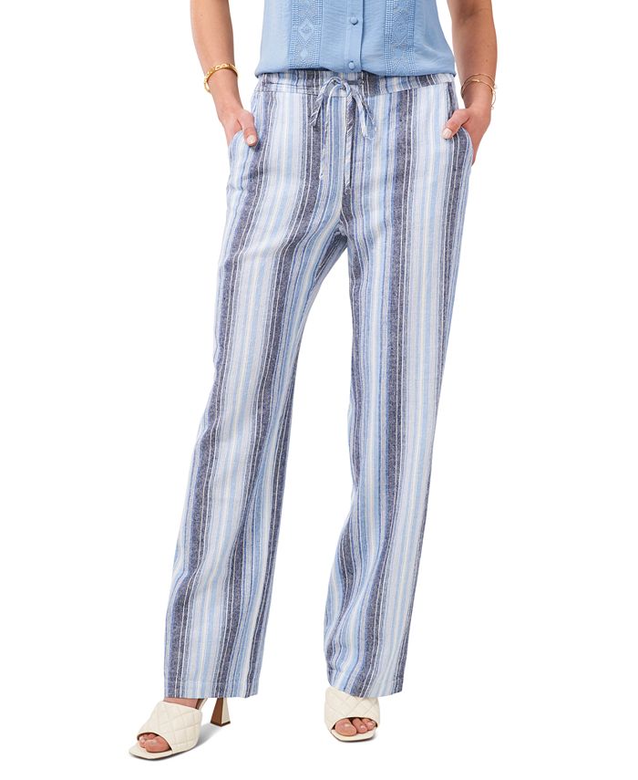 Striped tie discount waist pants