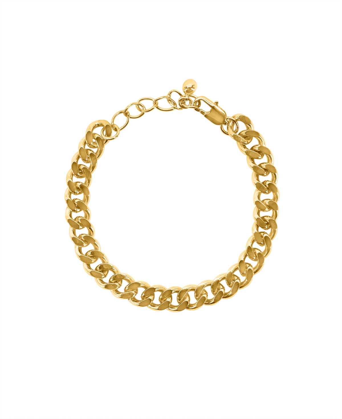 Women's Chunky Cuban Link 18K Gold Plated Brass 13mm Bracelet, 7.5" - Gold Tone