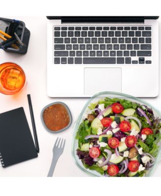 Glass Leak-Proof Salad Container  