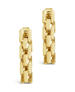 Sterling Forever Women's Chain Gold Plated Dangle Stud Earrings In Gold-tone