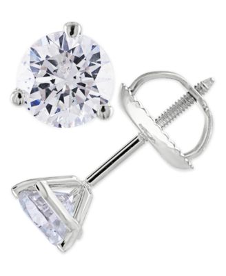 2mm diamond earrings