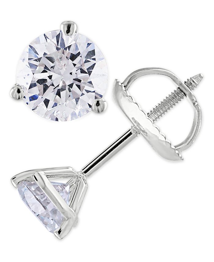 Diamond Stud Earrings (1 Ct. t.w.) in 14K Gold or White Gold - White Gold