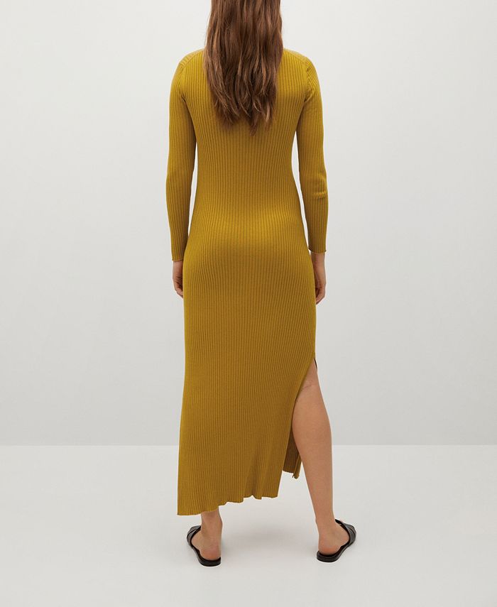 MANGO Ribbed Long Dress Macy's
