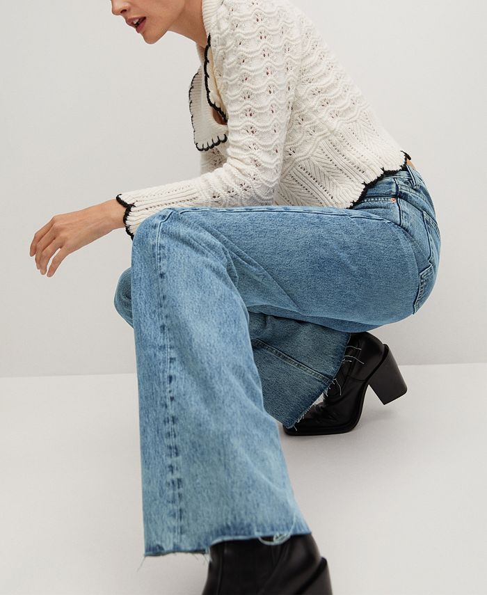 MANGO Wide Leg High Waist Jeans & Reviews - Women - Macy's