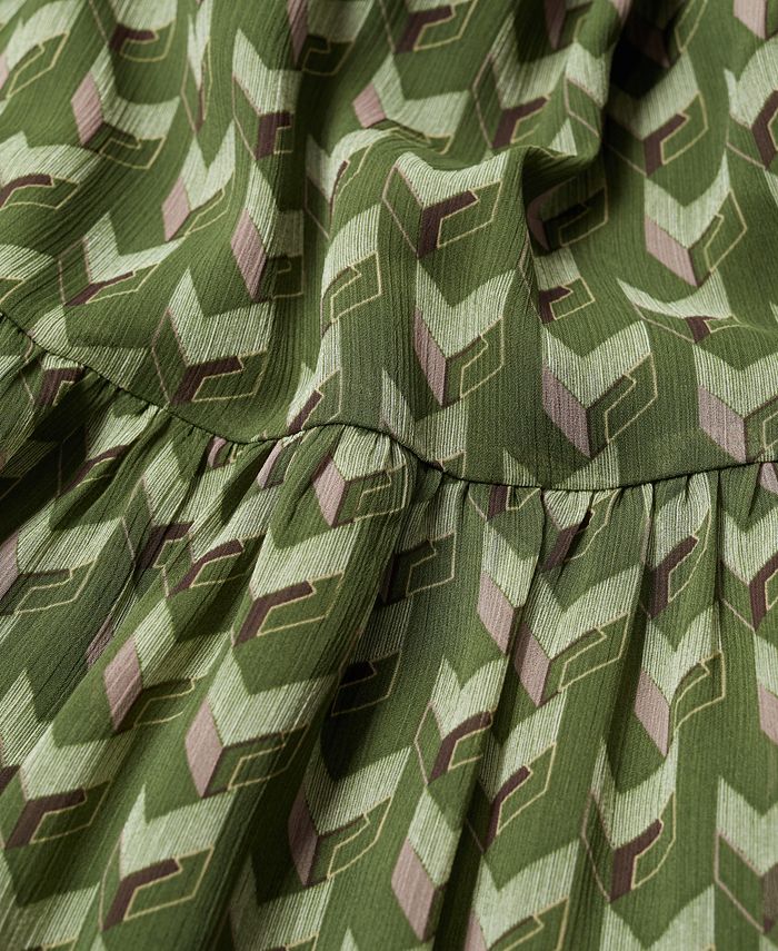 MANGO Geometric Print Dress - Macy's
