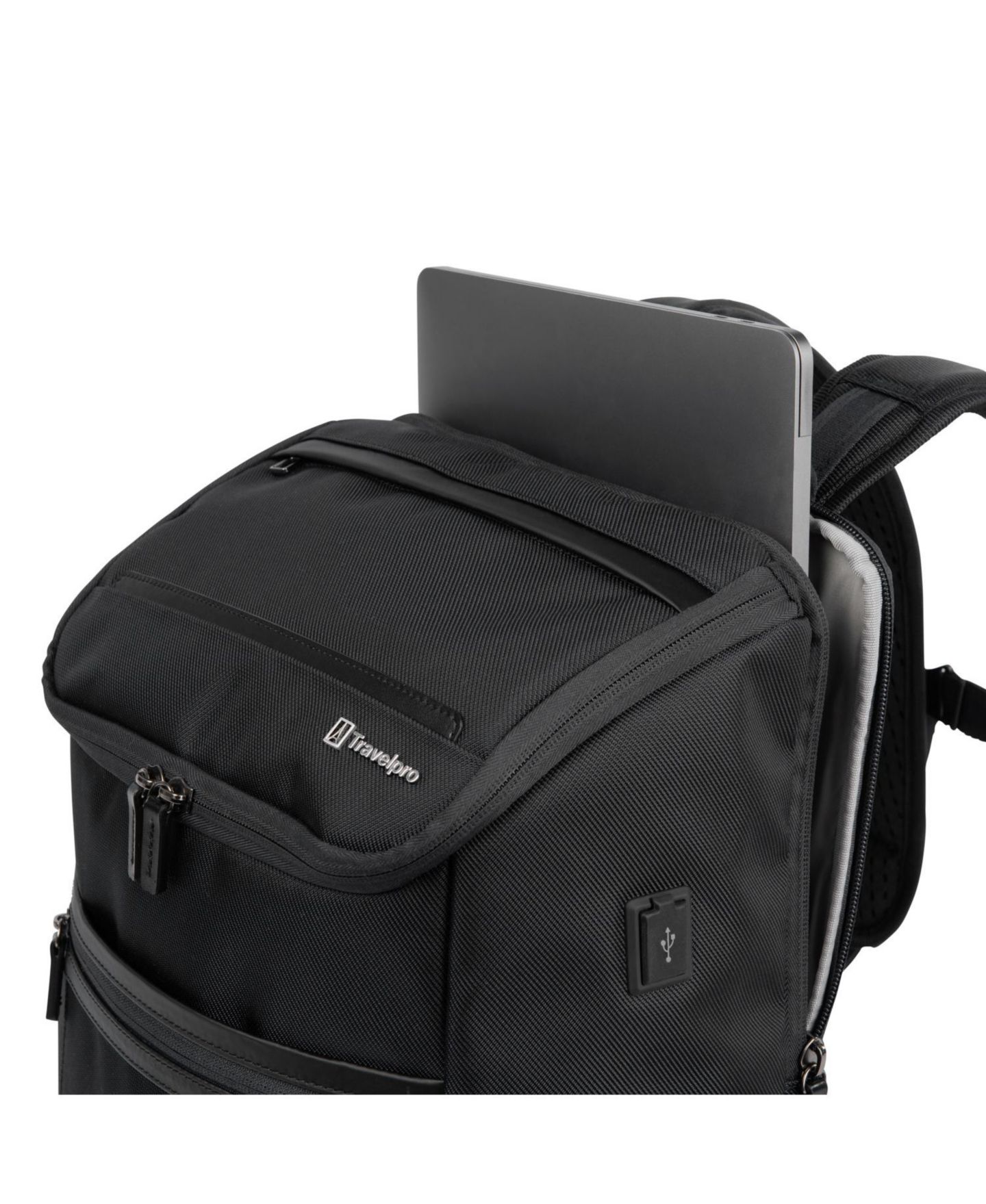 Рюкзак Travelpro Crew Executive Choice 3 Medium Top Load, цвет: Угольно-чёрный — фото 7