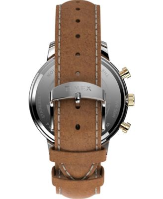 Men's Chicago Tan Leather Strap Watch 45mm