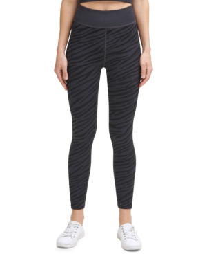 Calvin Klein Performance Women's Zebra-Print Cropped Leggings