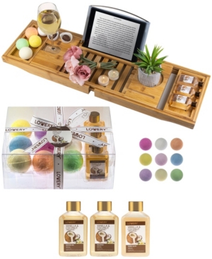 Lovery Vanilla Coconut Bathtub Caddy Gift Set, 13 Piece